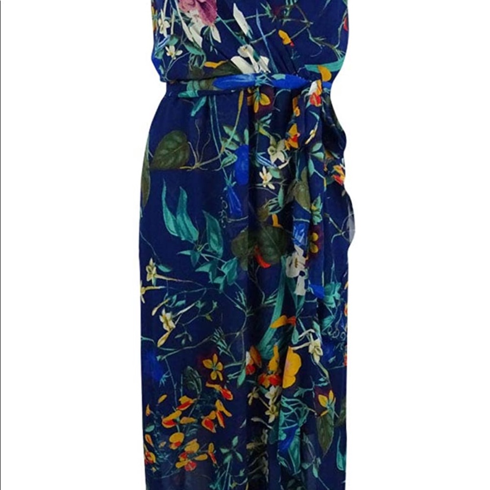 Sangria Floral Wrap Dress - Picture 3 of 7